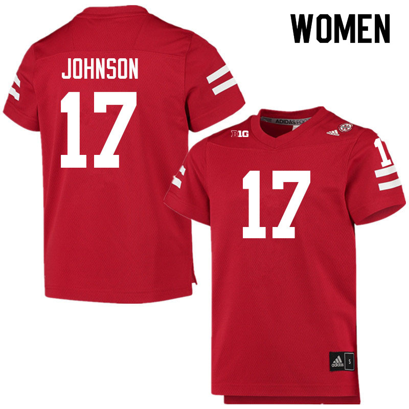 Women #17 Tyreke Johnson Nebraska Cornhuskers College Football Jerseys Sale-Scarlet